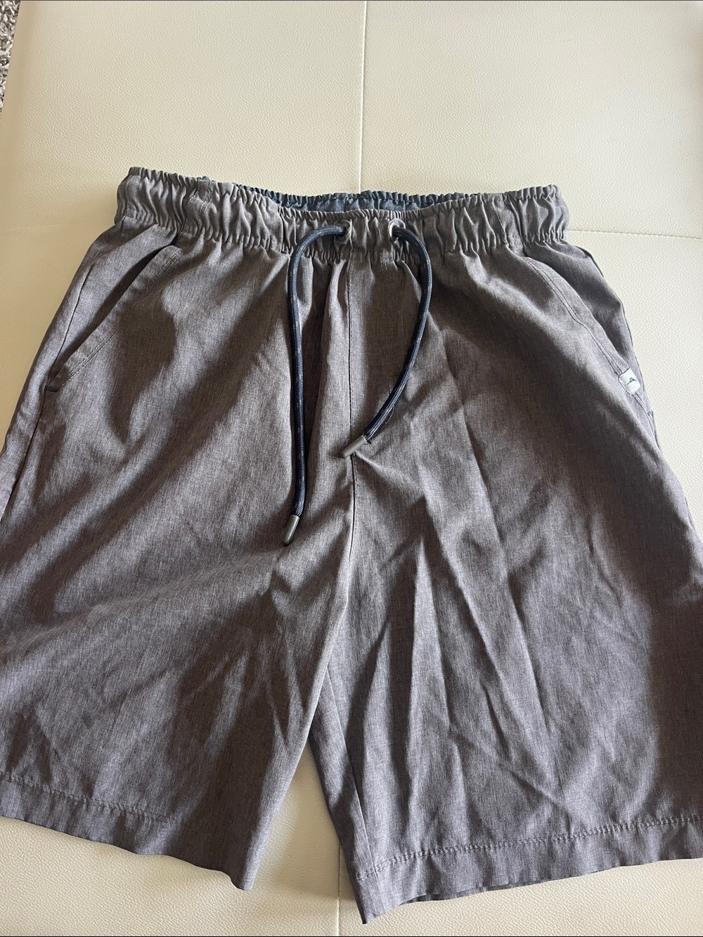 Tommy Bahama Boys Gray Elastic-Waist Drawstring Shorts